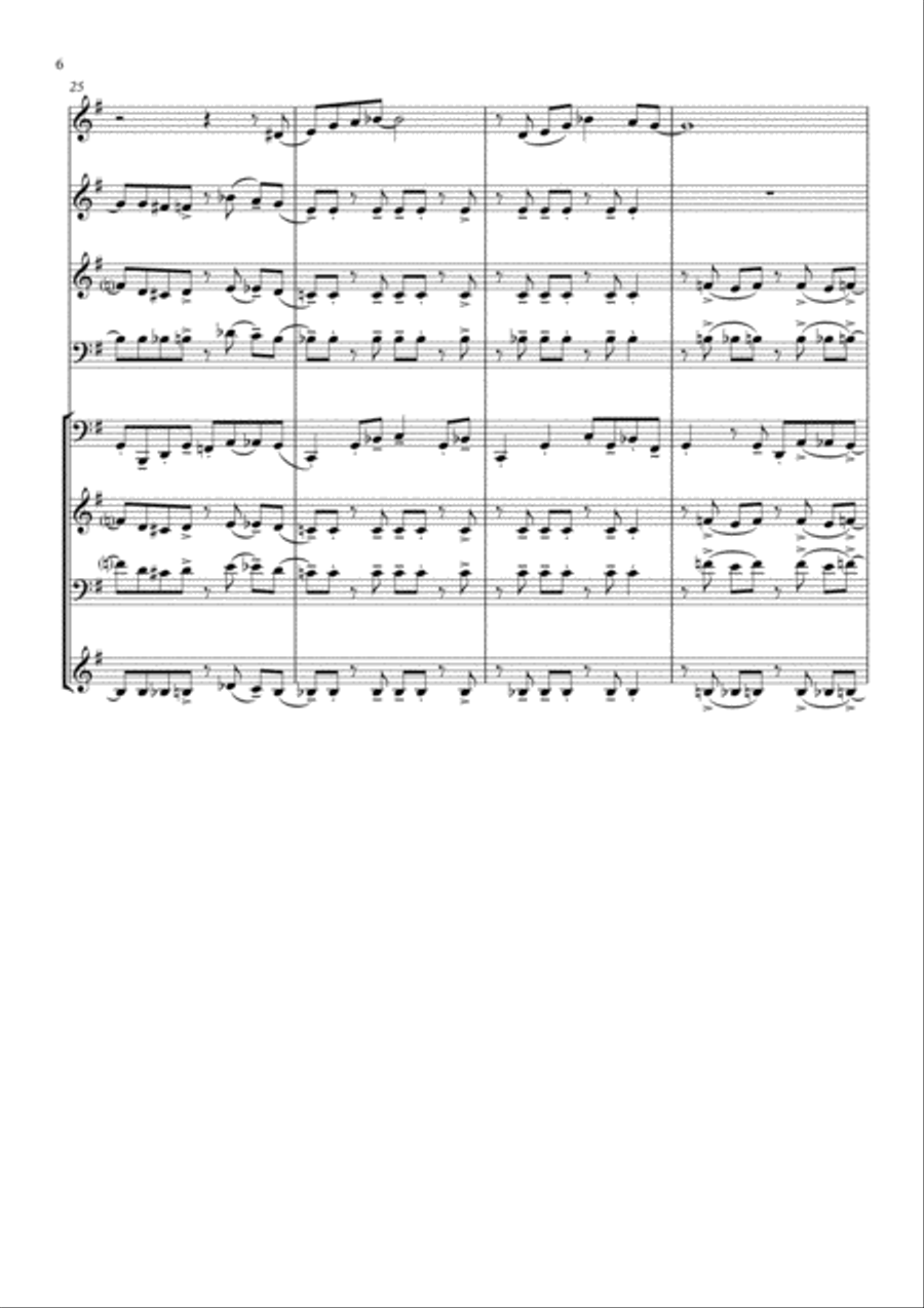 St. Louis Blues, for brass quintet Brass Quintet scores gallery preview page 6