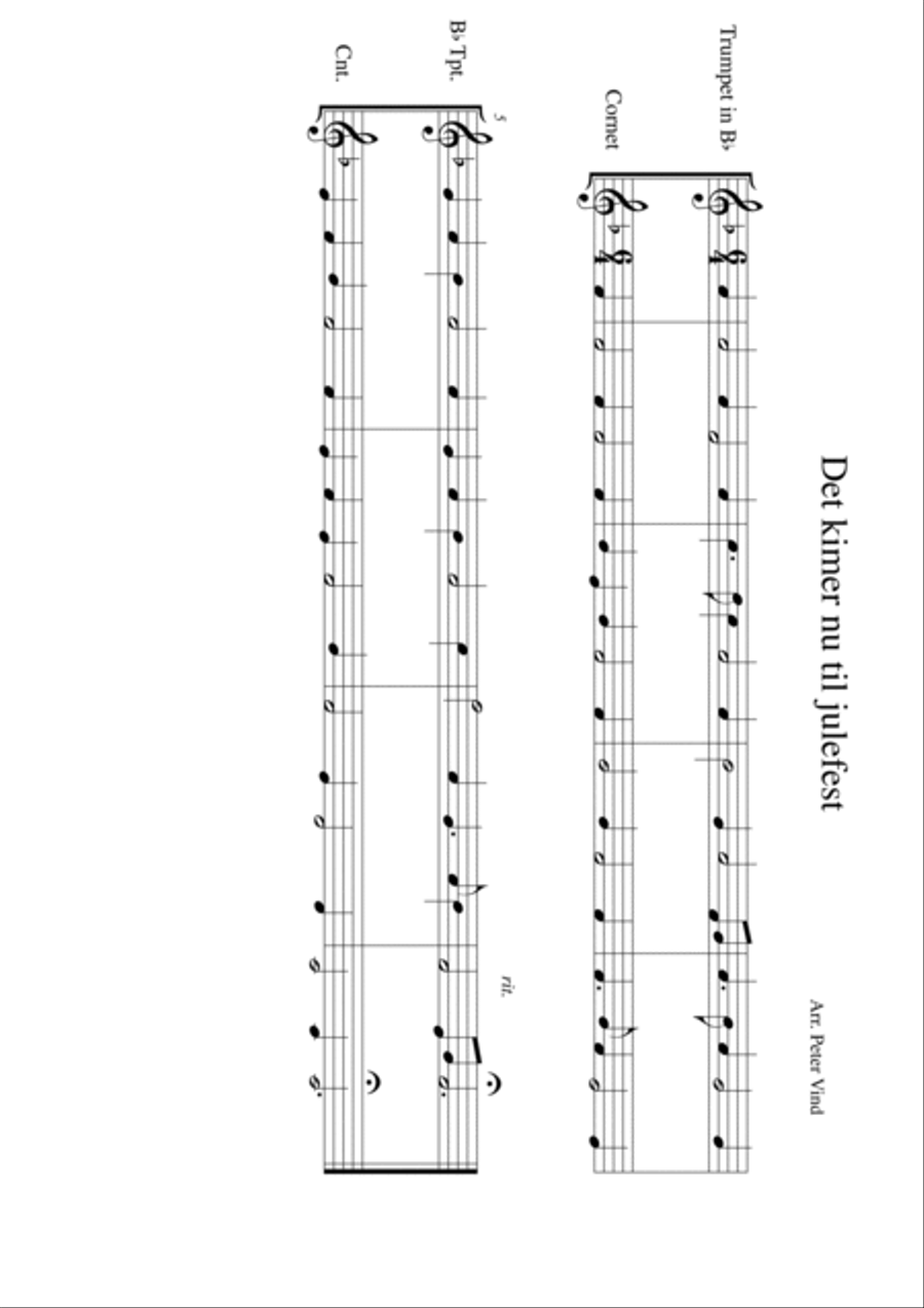 Danske julesalmer for Brass Kvartet arranged by Peter Vind Brass Ensemble scores gallery preview page 6