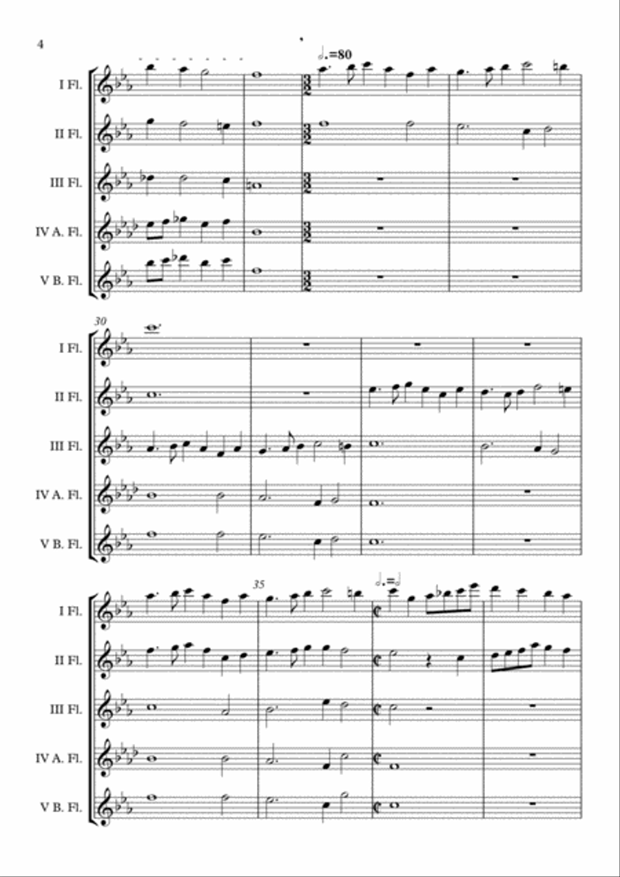 Canzona per sonar No 1 Ch.186 (Giovanni Gabrieli) Flute Choir arr. Adrian Wagner image number null