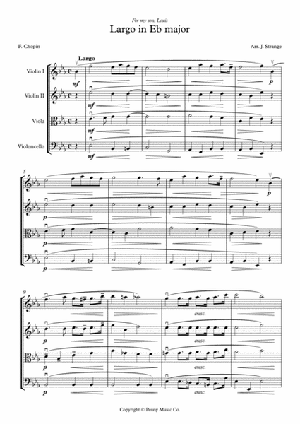 Largo in Eb major for String Quartet image number null