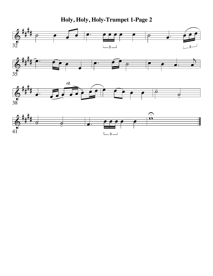 Holy, Holy, Holy for Brass Quintet Brass Quintet scores gallery preview page 5