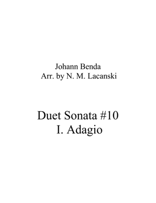 Book cover for Duet Sonata #10 Movement 1 Adagio