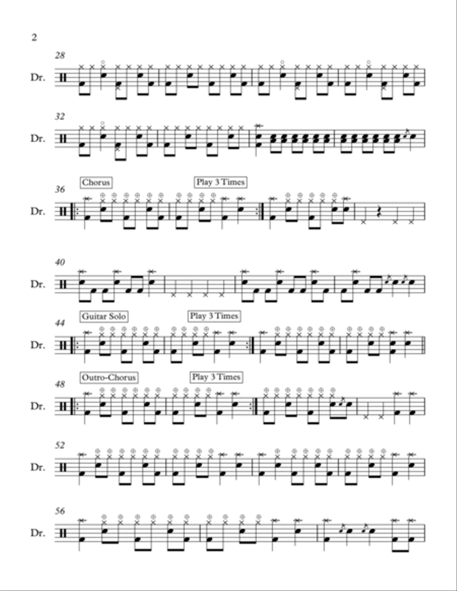 Highway To Hell Drum Set scores gallery preview page 2