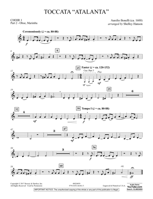 Toccata ("Atalanta") - Choir 1-Pt 2-Oboe, Marimba