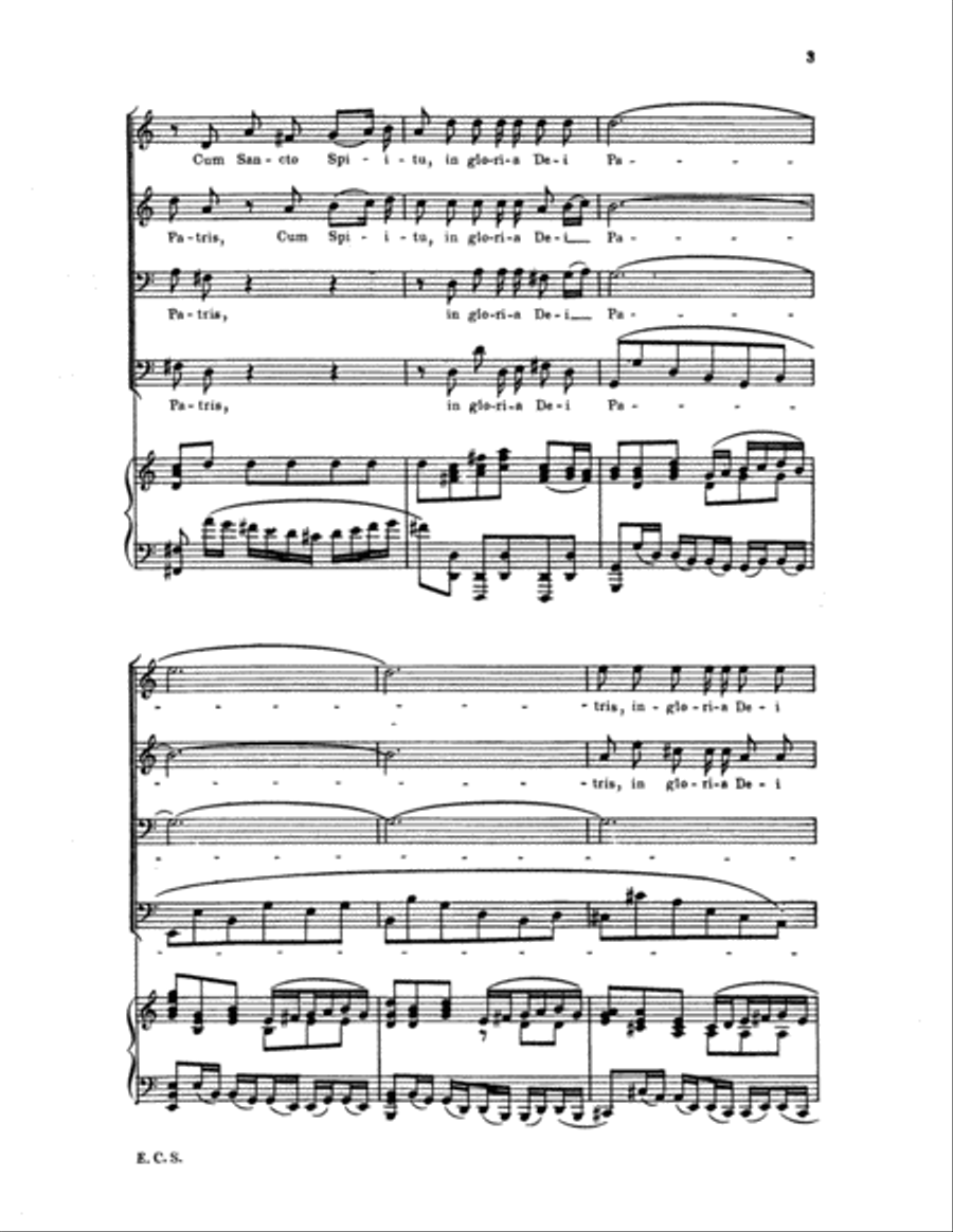 Mass in B Minor: Cum Sancto Spiritu TTBB scores gallery preview page 4