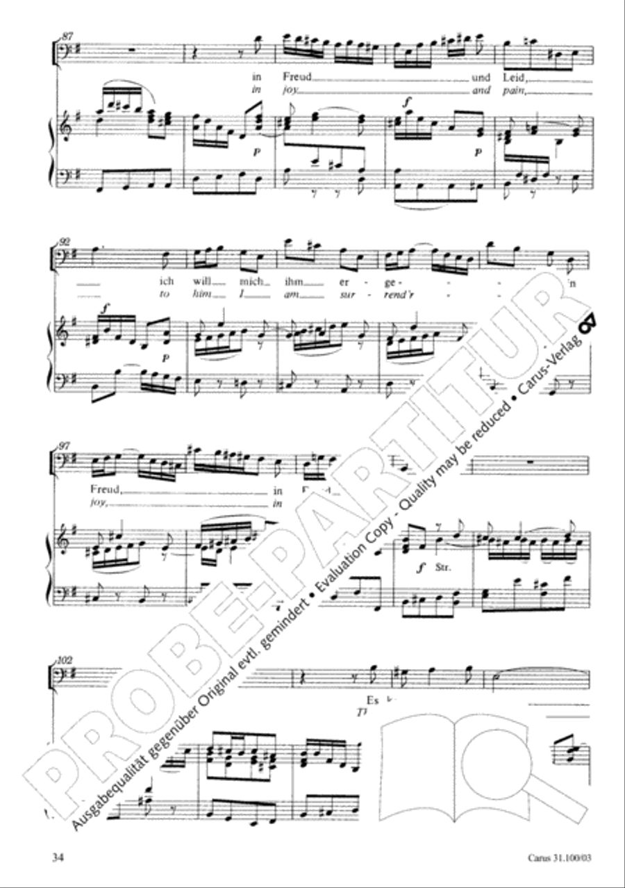 Whatever God ordains is right (Was Gott tut, das ist wohlgetan) 4-Part scores gallery preview page 35
