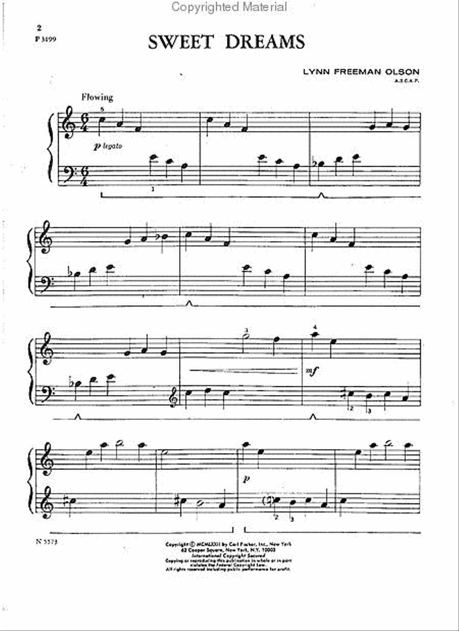 Sweet Dreams Easy Piano scores gallery preview page 2