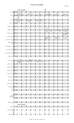 February Sunlight (Wind Orchestra Score)
