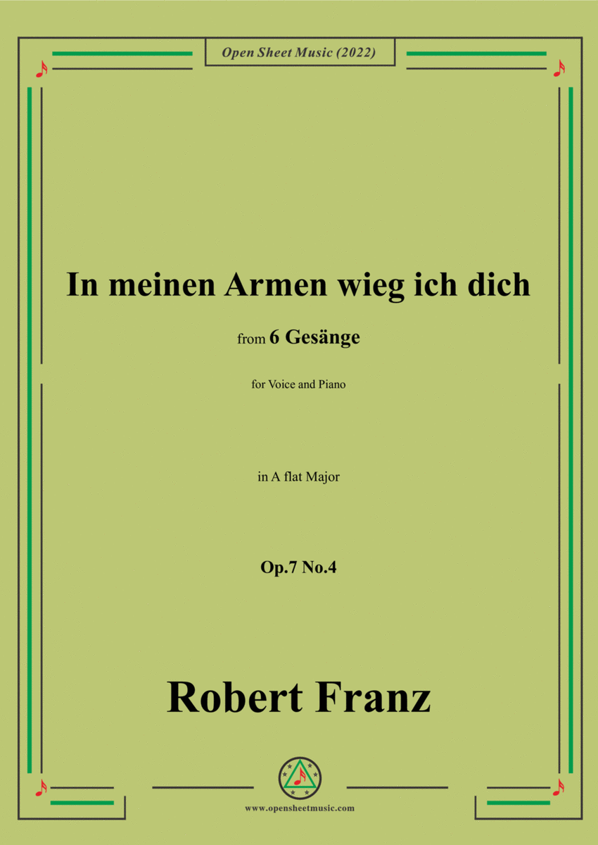 Franz-In meinen Armen wieg ich dich,in A flat Major,Op.7 No.4