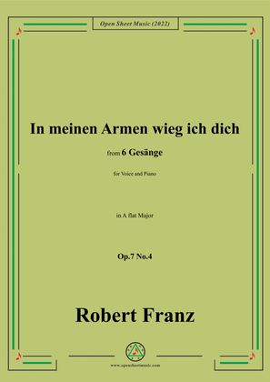 Book cover for Franz-In meinen Armen wieg ich dich,in A flat Major,Op.7 No.4