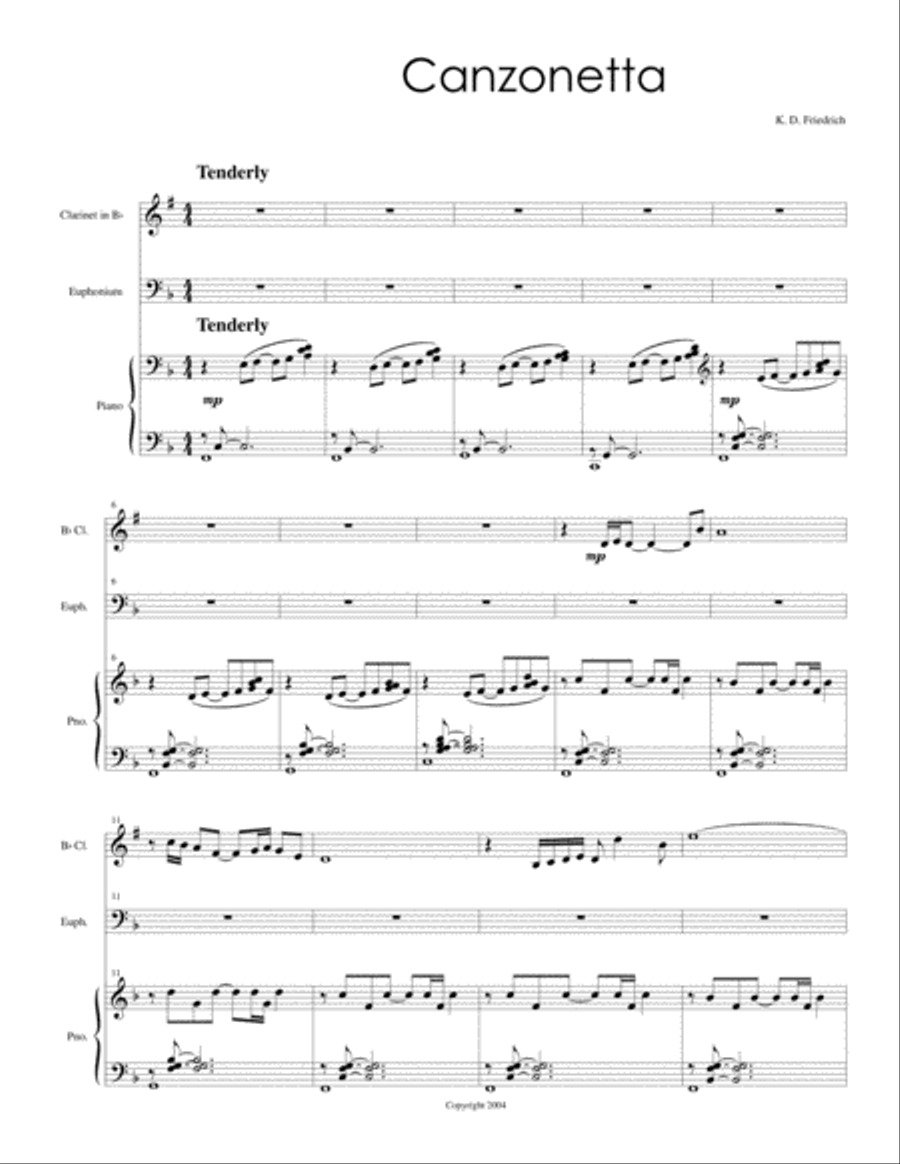 Canzonetta Small Ensemble scores gallery preview page 1