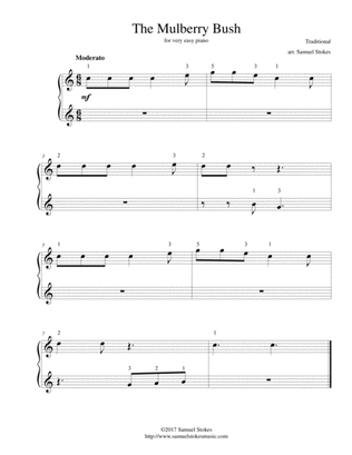 (Here We Go Round) The Mulberry Bush - for very easy piano