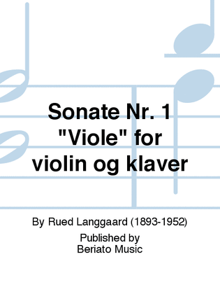 Sonate nr. 1 'Viole' for violin og klaver