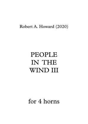 People in the Wind III (full playing score)