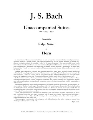 Book cover for Unaccompanied Suites for Horn