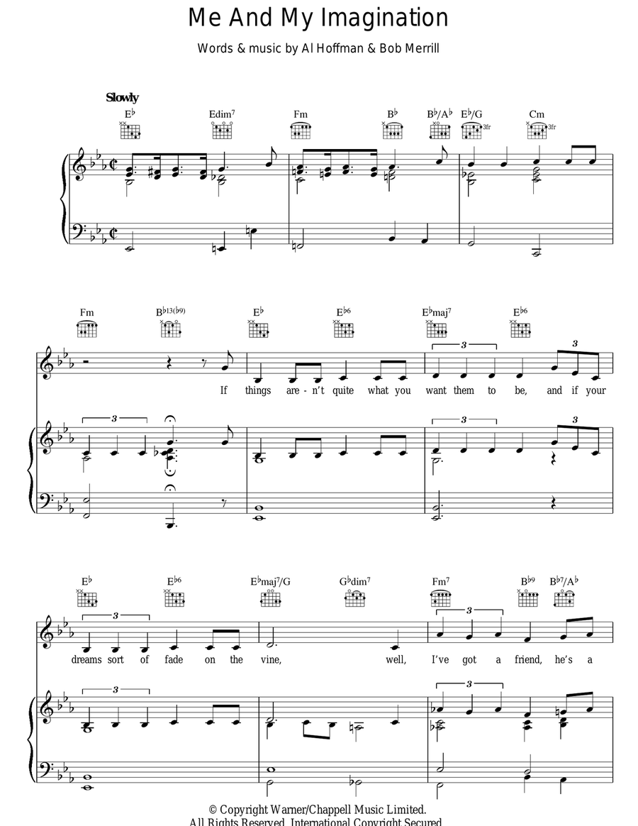 Me And My Imagination Guitar scores gallery preview page 1