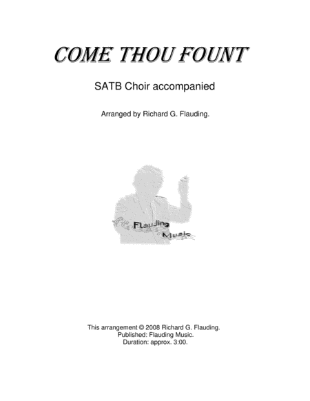 Come Thou Fount (Choir & Piano) image number null