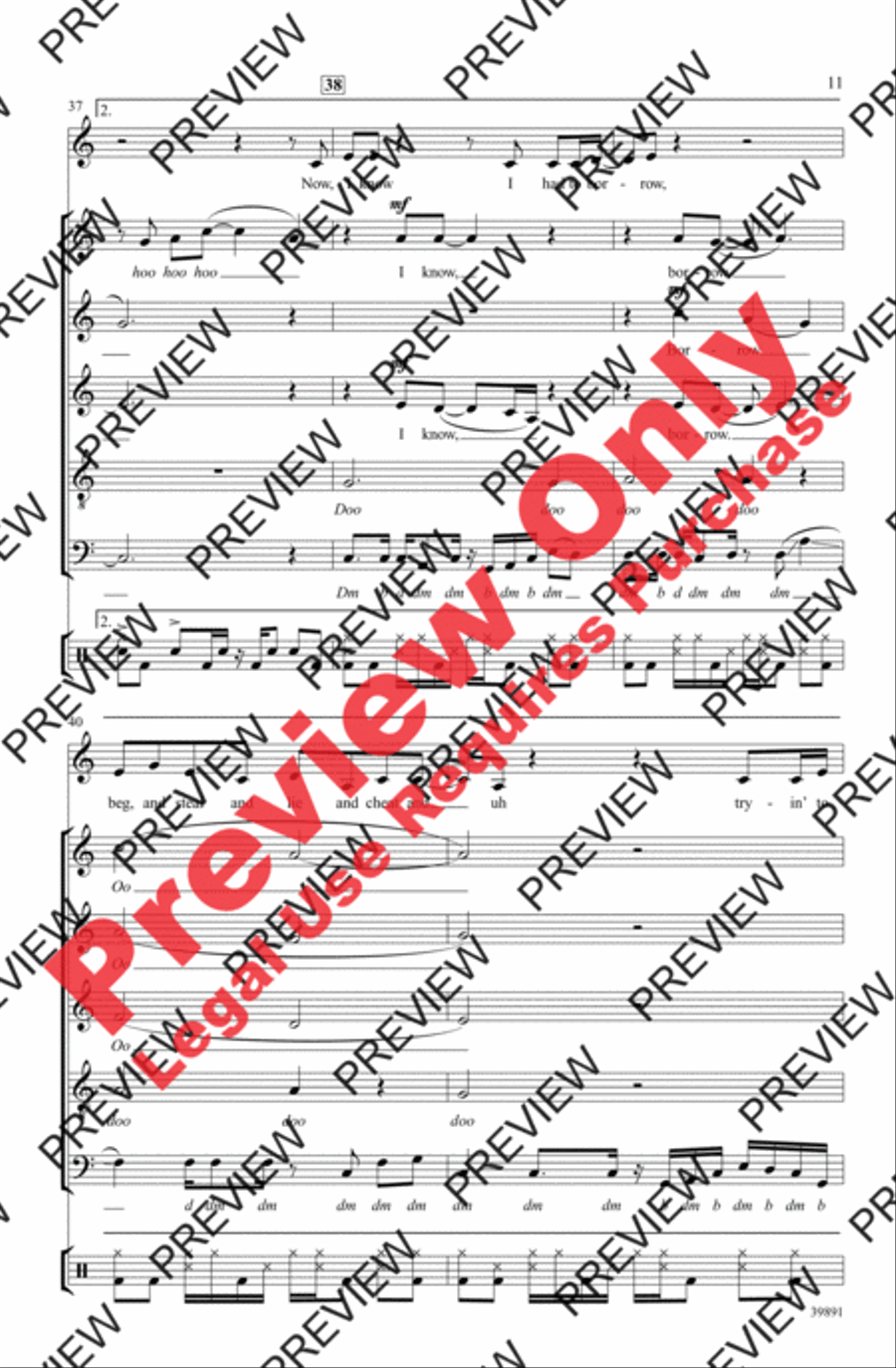 Forget You 4-Part scores gallery preview page 11
