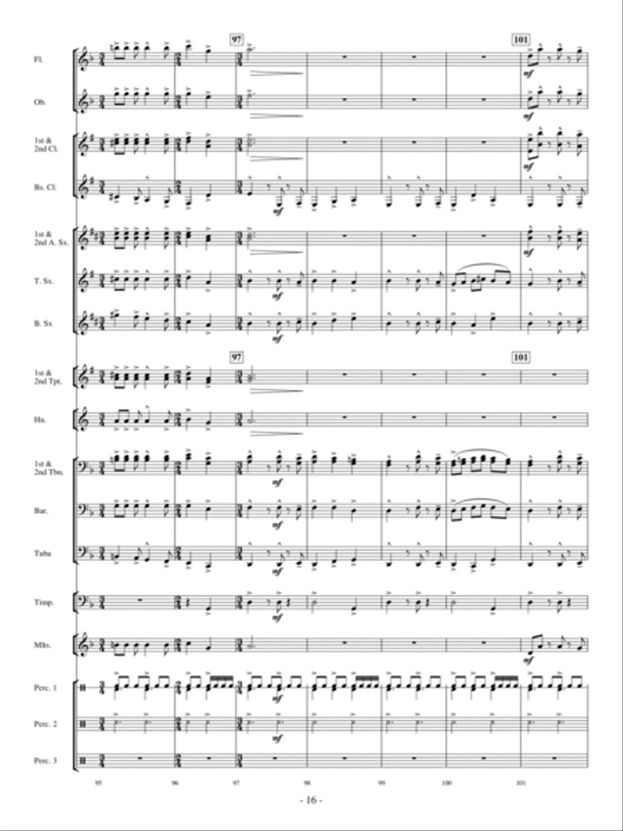 The Phantom Train Concert Band scores gallery preview page 15