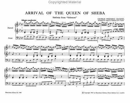Arrival Of The Queen Of Sheba (from Solomon)