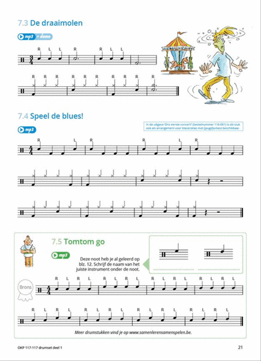 Samen Leren Samenspelen Vlaams Deel 1 Percussion scores gallery preview page 8