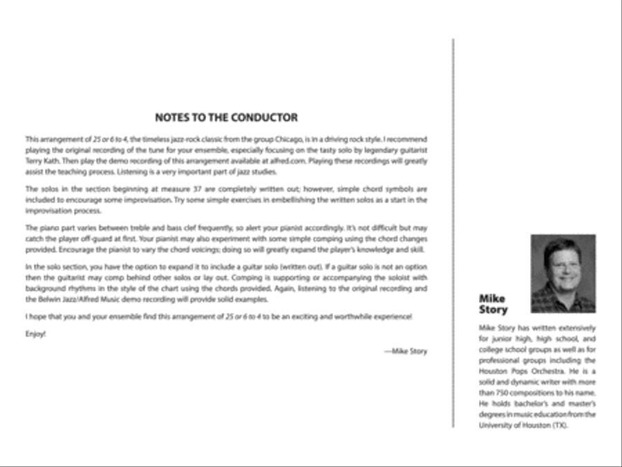 25 or 6 to 4: Score Jazz Ensemble scores gallery preview page 2