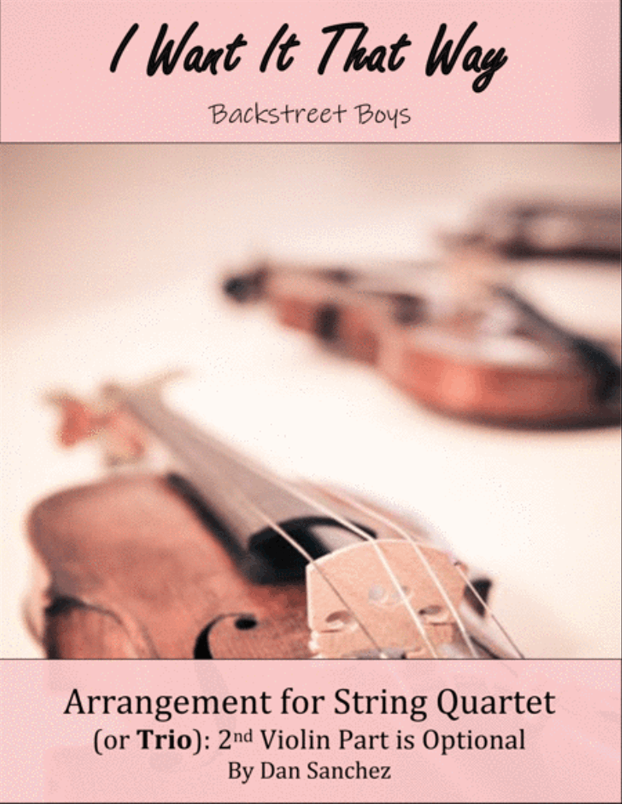 I Want It That Way String Quartet scores gallery preview page 1