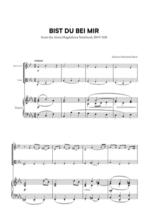Johann Sebastian Bach - Bist du bei Mir (BWV 508) (for French Horn and Viola)