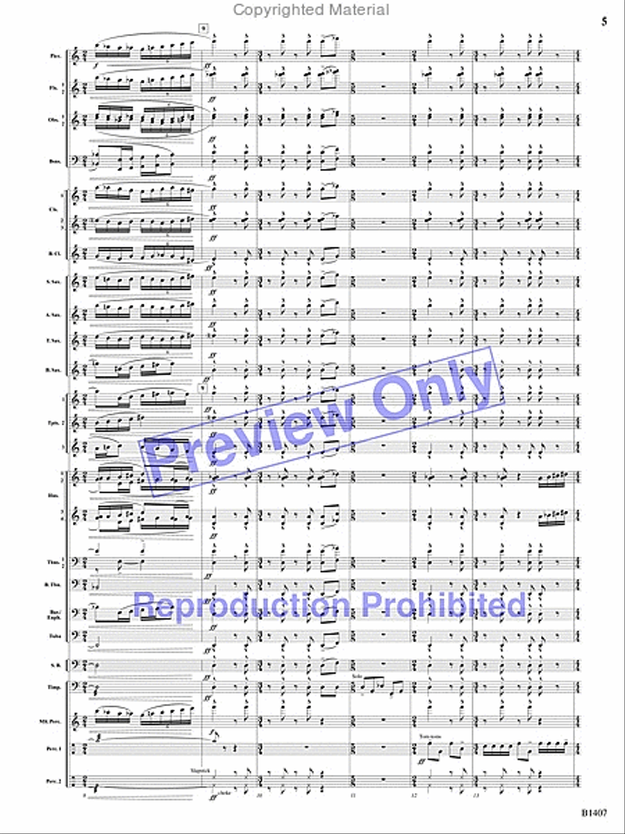 Antiphonal Fanfare Antiphonal Fanfare Concert Band scores gallery preview page 36