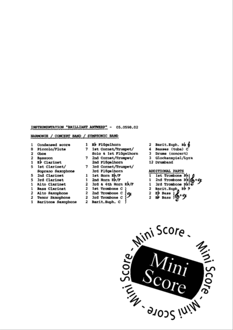 Brilliant Antwerp Concert Band scores gallery preview page 5