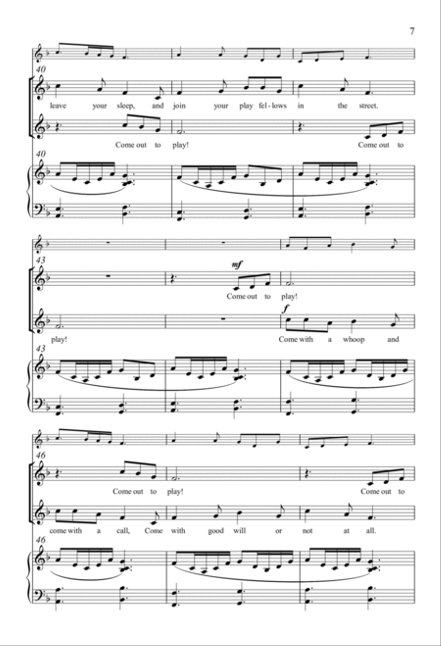 Come Out To Play Come Out To Play Choir scores gallery preview page 5