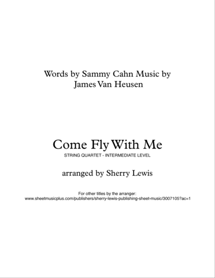 Come Fly With Me String Quartet scores gallery preview page 2