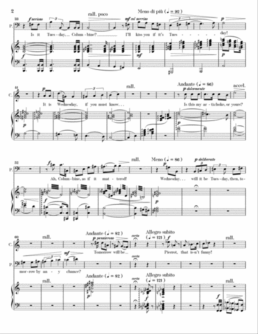 Pierrot and Columbine Small Ensemble scores gallery preview page 5