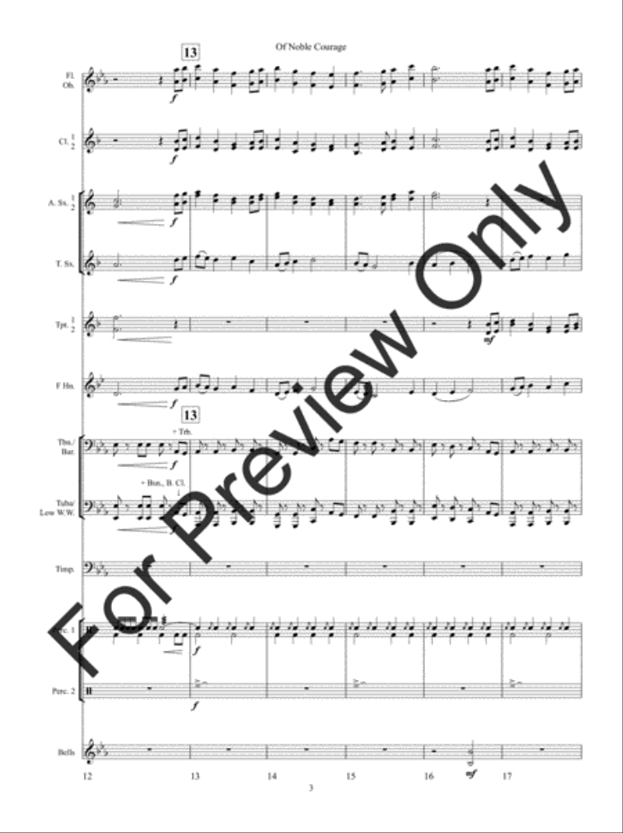 Of Noble Courage Concert Band scores gallery preview page 7