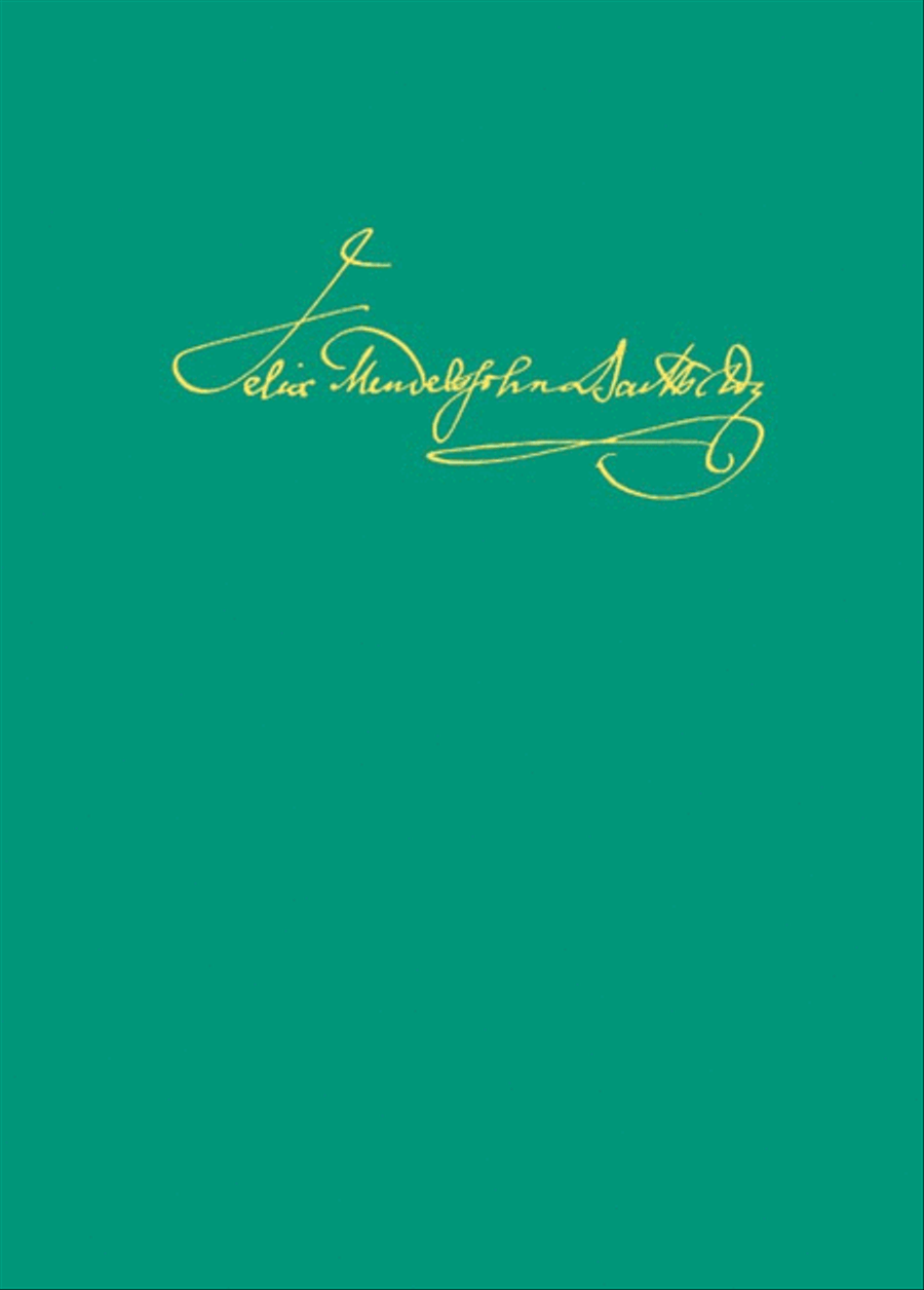 Leipzig Edition of the Works of Felix Mendelssohn Bartholdy School and Community scores gallery preview page 1