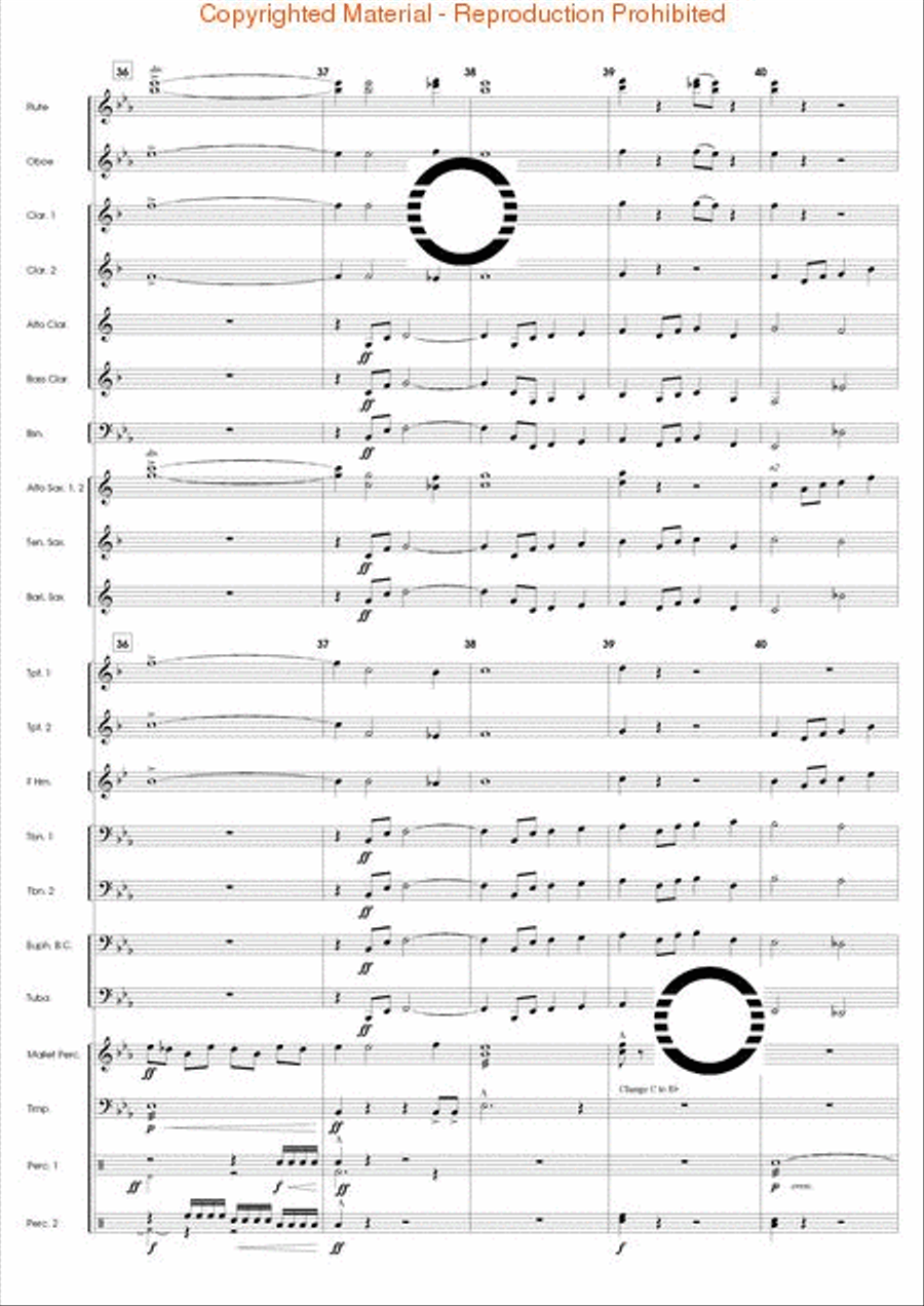 Fire Dance Fire Dance Concert Band scores gallery preview page 9