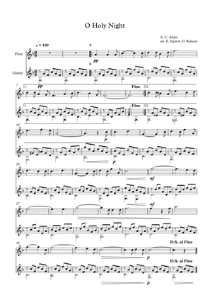 O Holy Night, Adolphe-Charles Adam, For Flute & Guitar