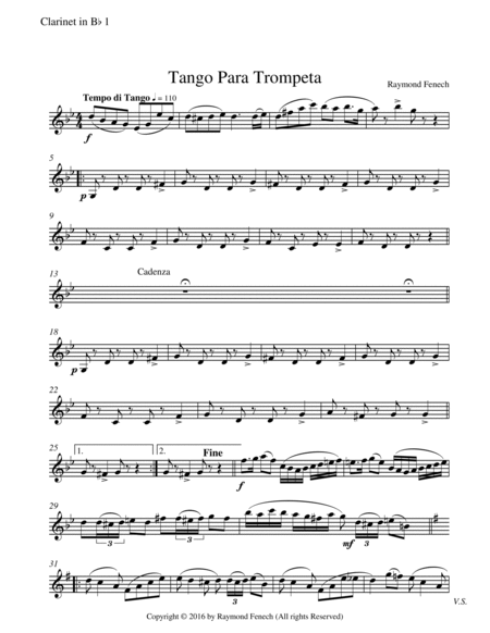 Tango Para Trompeta (Trumpet Solo and Concert Band) image number null