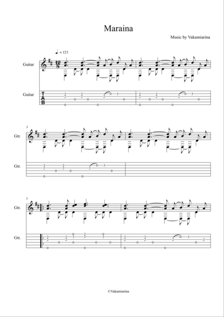 MARAINA Acoustic Guitar scores gallery preview page 2