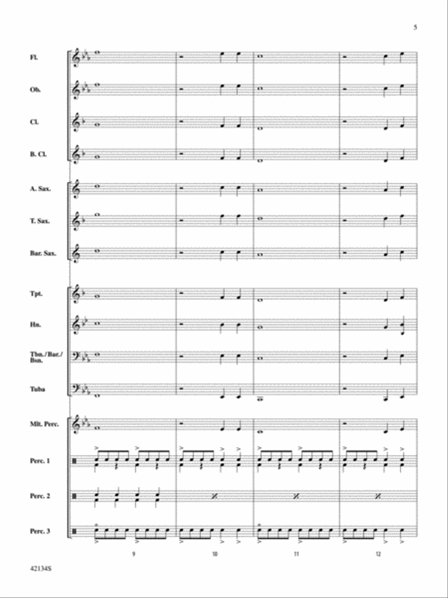 Warp Speed: Score Warp Speed: Score Concert Band scores gallery preview page 5