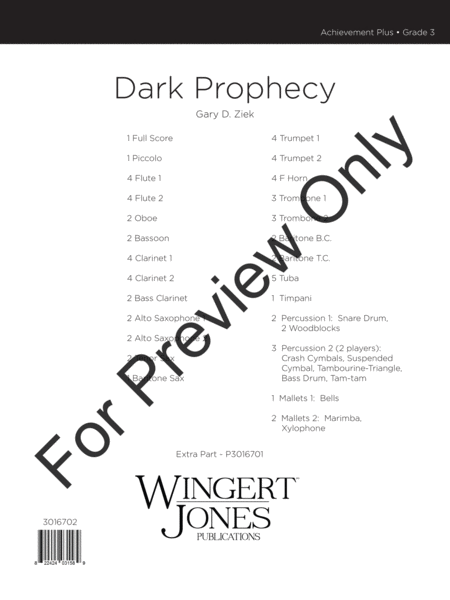 Dark Prophecy - Full Score image number null