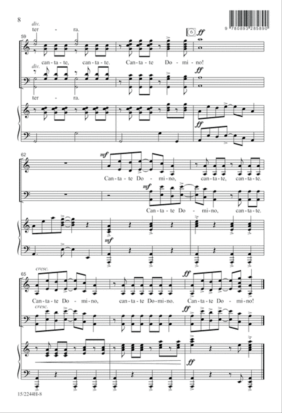 Cantate Domino Cantate Domino 4-Part scores gallery preview page 9