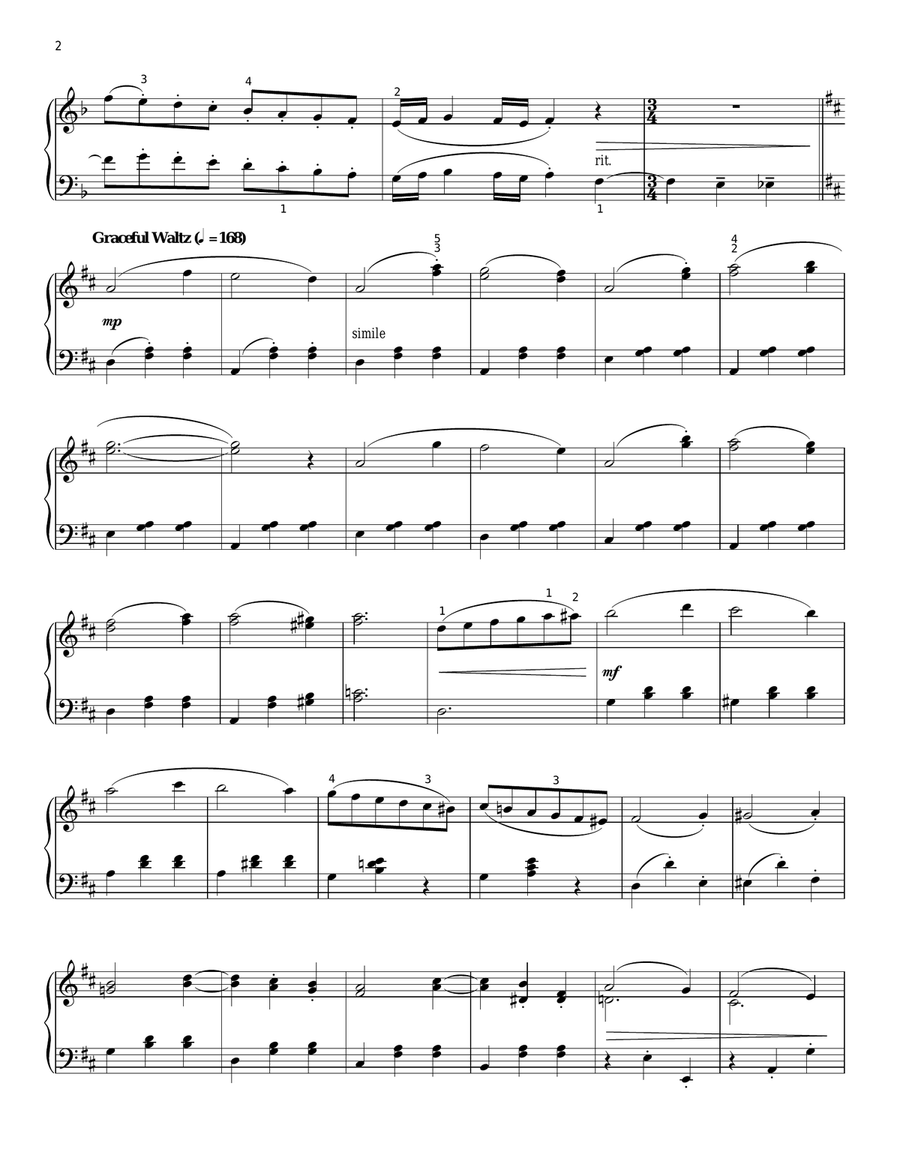 Here Comes Santa Claus (Right Down Santa Claus Lane) [Classical version] (arr. Phillip Keveren) Piano Solo scores gallery preview page 2