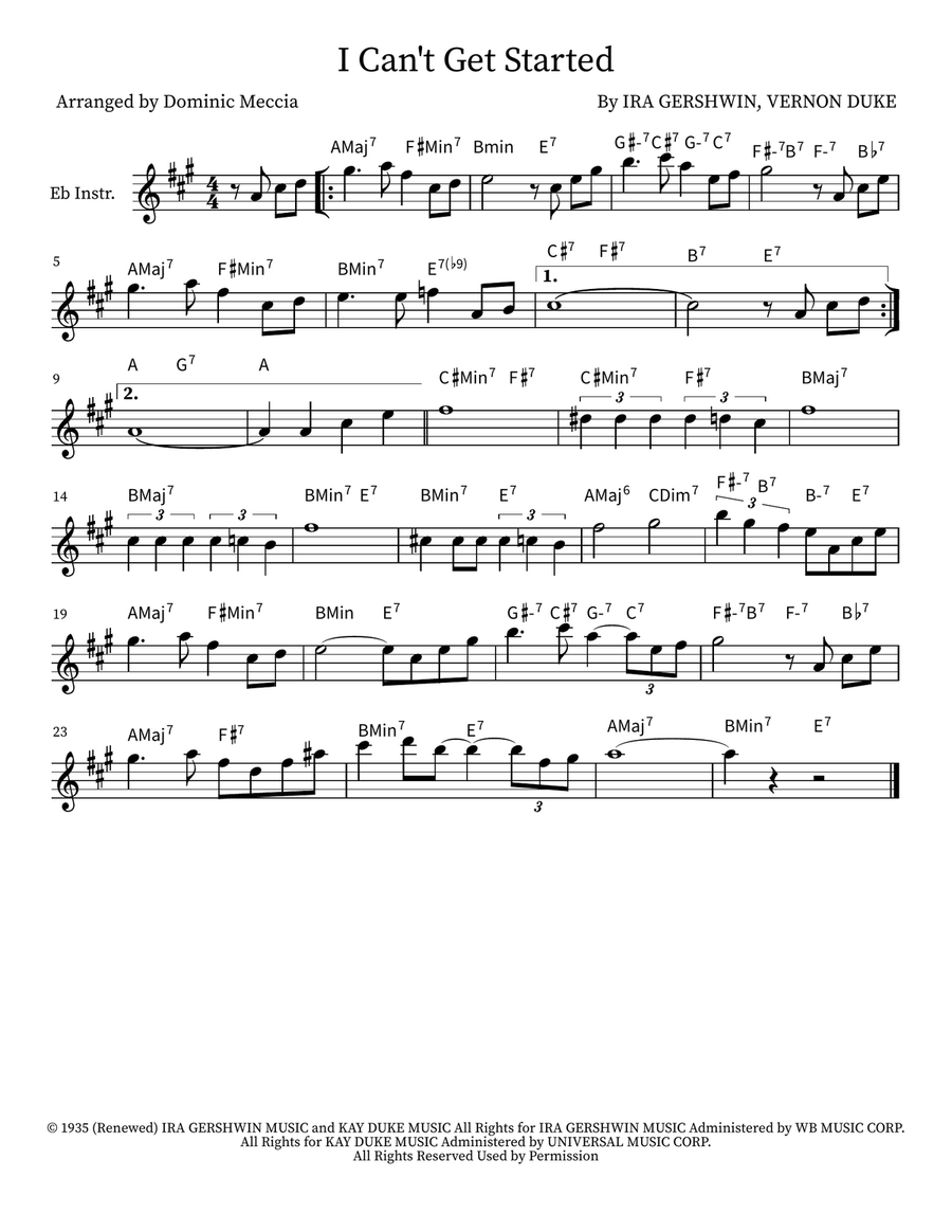 I Can't Get Started I Can't Get Started Woodwind Duet scores gallery preview page 1