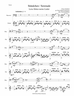 Ständchen (Serenade) (after Theobald Böhm) for bassoon and guitar