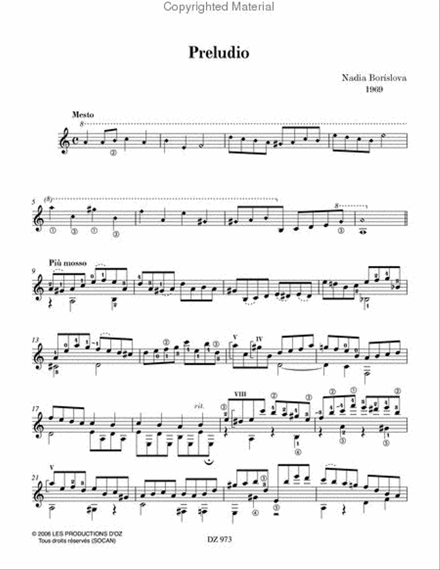 Preludio, Baiser Classical Guitar scores gallery preview page 2