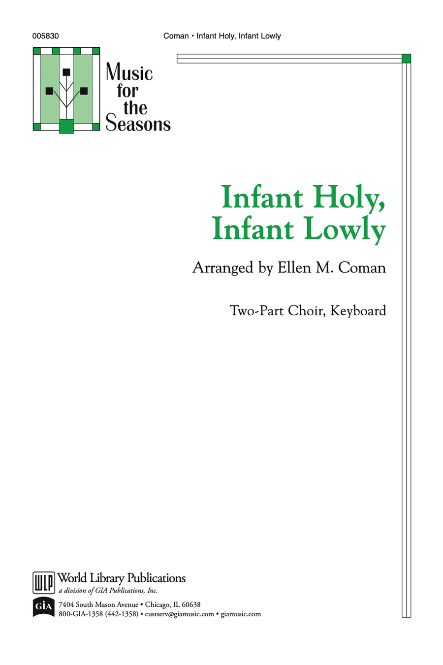 Book cover for Infant Holy, Infant Lowly