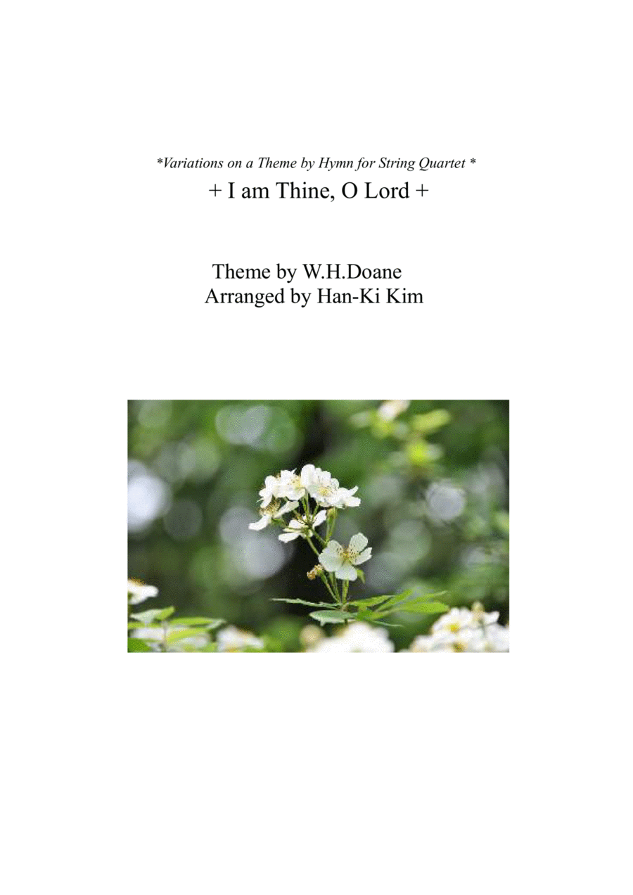 I am Thine, O Lord (For S. Quartet) String Quartet scores gallery preview page 1