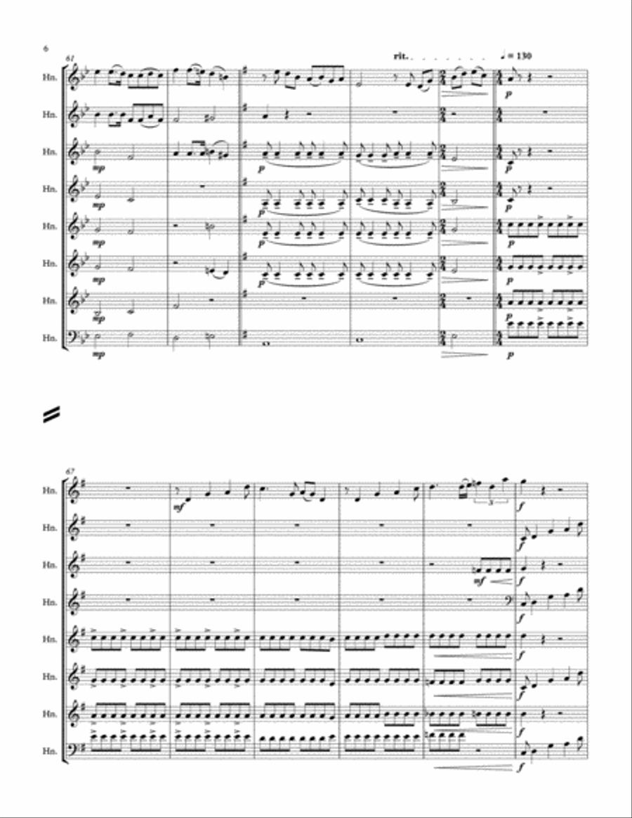 Metropolis-Horn Octet Brass Ensemble scores gallery preview page 6