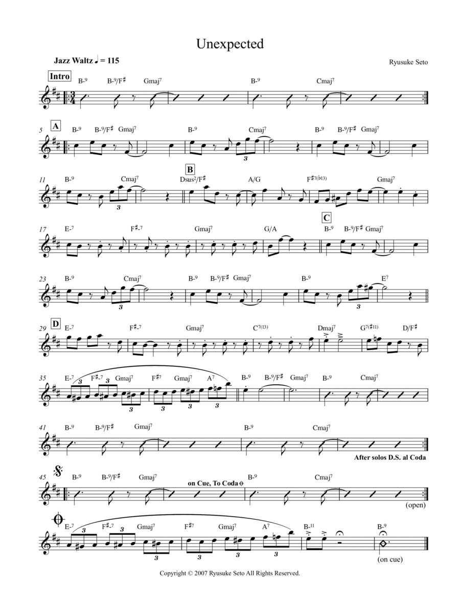 Unexpected Piano scores gallery preview page 1